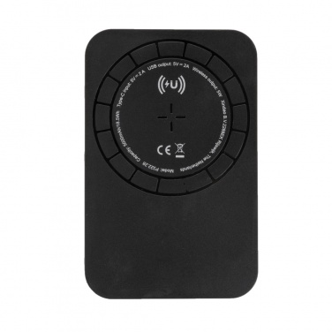 Logo trade promotional giveaways image of: Magnetic 5.000 mAh 5W wireless powerbank