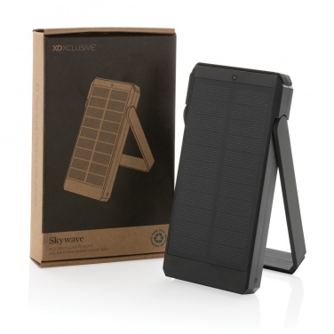 Logotrade promotional product image of: Skywave RCS recycled plastic solar powerbank 10000 mAh