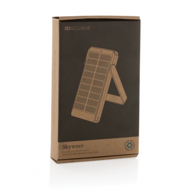 Logotrade promotional gift image of: Skywave RCS recycled plastic solar powerbank 10000 mAh