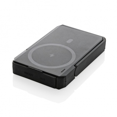 Logo trade advertising product photo of: Skywave RCS rplastic solar powerbank 5000 mAh 10W wireless