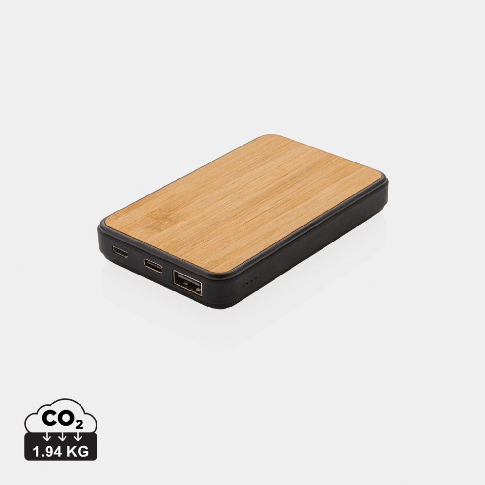 Logo trade corporate gifts image of: RCS recycled plastic 5.000 mAh Powerbank