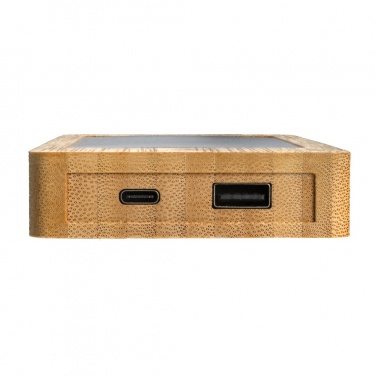 Logotrade promotional merchandise picture of: Sunwick 10.000 mAh Bamboo solar powerbank
