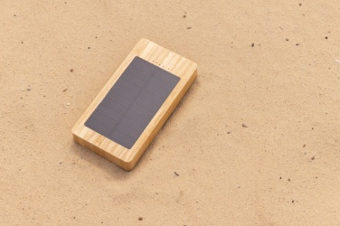 Logotrade promotional product picture of: Sunwick 10.000 mAh Bamboo solar powerbank