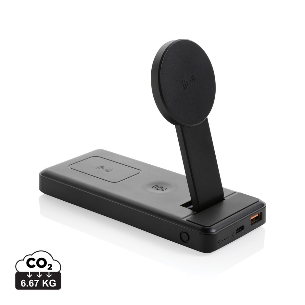 Logotrade promotional gift picture of: Fenwick RCS recycled plastic 10000mah  3 in 1 fast powerbank