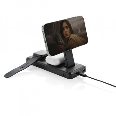 Logo trade promotional items picture of: Fenwick RCS recycled plastic 10000mah  3 in 1 fast powerbank