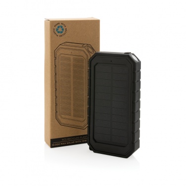 Logotrade promotional giveaway picture of: RCS recycled plastic Solar powerbank with 10W Wireless