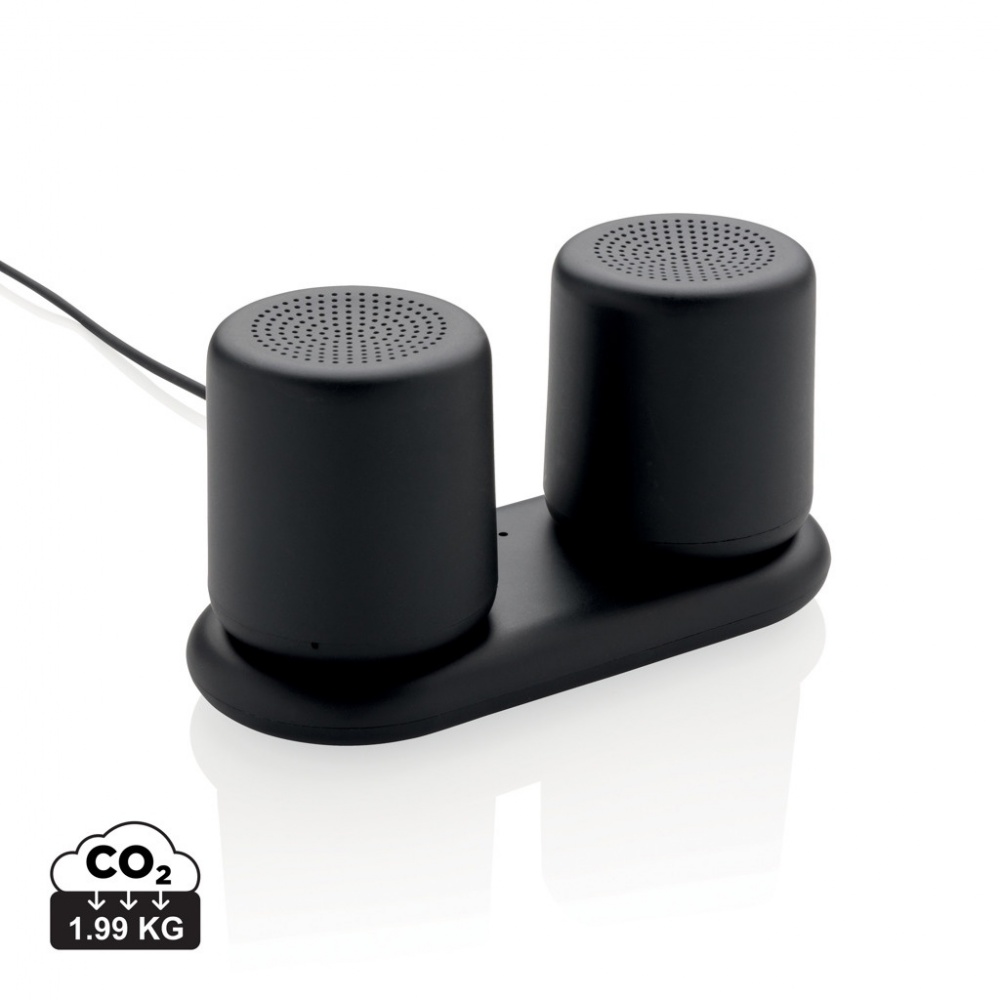 Logo trade promotional merchandise photo of: Double induction charging speaker