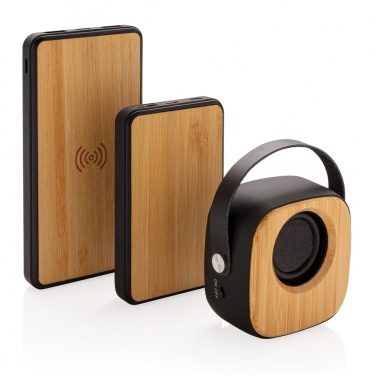 Logo trade advertising products picture of: Bamboo 3W Wireless Fashion Speaker