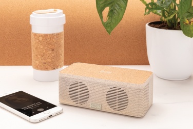 Logo trade promotional giveaways picture of: Wheatstraw wireless charging speaker