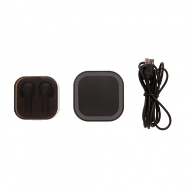 Logotrade promotional giveaway image of: TWS earbuds in wireless charging case