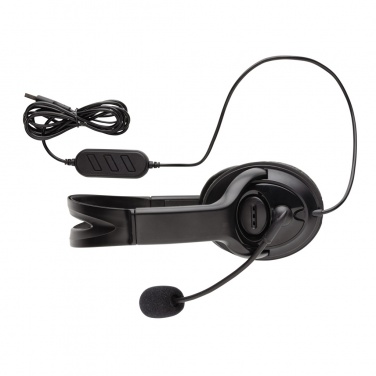 Logo trade promotional gifts picture of: Over ear wired work headset