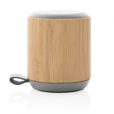 Logotrade promotional product image of: Bamboo and fabric 3W wireless speaker
