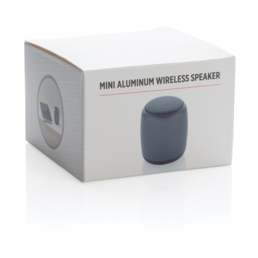 Logo trade promotional merchandise picture of: Mini aluminium wireless speaker