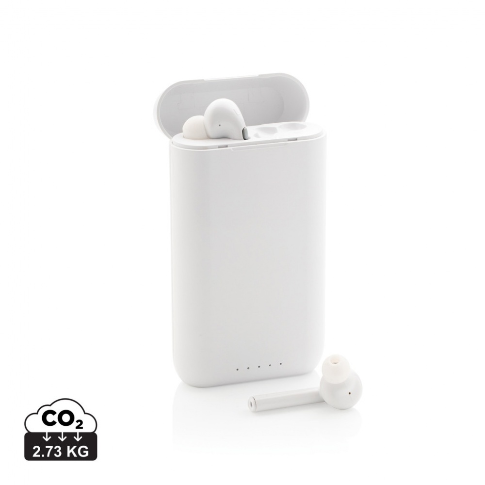 Logo trade promotional products picture of: Liberty TWS earbuds with 5.000 mAh powerbank