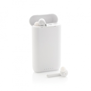 Logotrade promotional item image of: Liberty TWS earbuds with 5.000 mAh powerbank