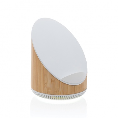 Logotrade promotional item image of: Ovate bamboo 5W speaker with 15W wireless charger
