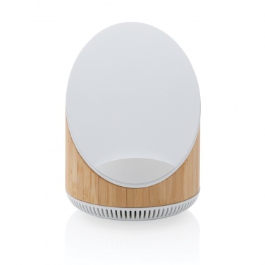Logotrade promotional item image of: Ovate bamboo 5W speaker with 15W wireless charger