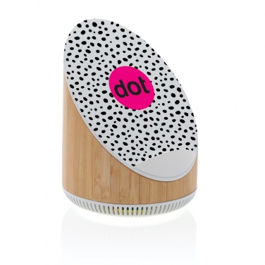 Logotrade promotional giveaway picture of: Ovate bamboo 5W speaker with 15W wireless charger
