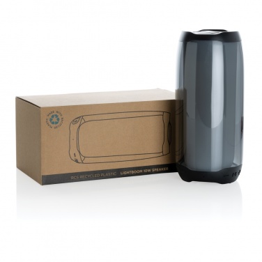 Logotrade promotional product picture of: RCS recycled plastic Lightboom 10W speaker