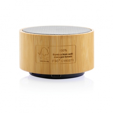Logotrade promotional merchandise picture of: RCS recycled plastic and bamboo 3W wireless speaker