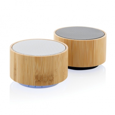 Logo trade promotional product photo of: RCS recycled plastic and bamboo 3W wireless speaker