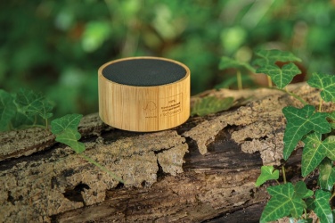 Logotrade promotional merchandise picture of: RCS recycled plastic and bamboo 3W wireless speaker
