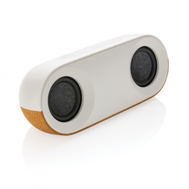 Logo trade advertising product photo of: Oregon RCS recycled plastic and cork 10W speaker