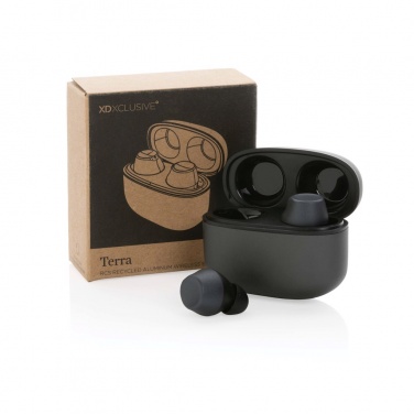 Logotrade promotional gift picture of: Terra RCS recycled aluminium wireless earbuds