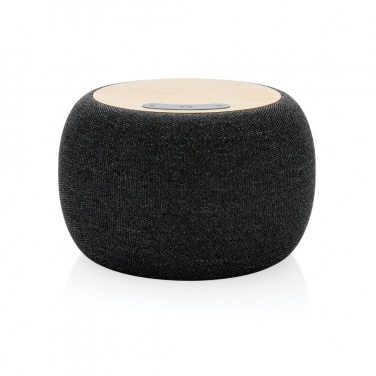 Logo trade business gifts image of: RCS Rplastic/PET and bamboo 5W speaker