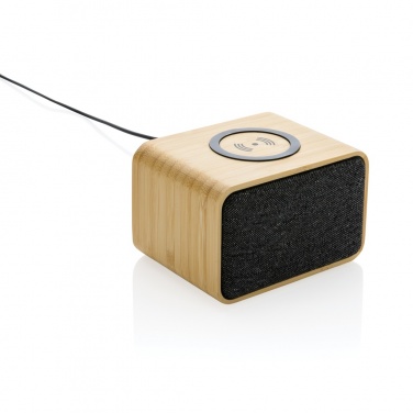 Logotrade promotional merchandise photo of: RCS Rplastic 3W speaker with bamboo 5W wireless