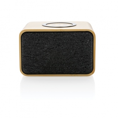 Logotrade business gift image of: RCS Rplastic 3W speaker with bamboo 5W wireless