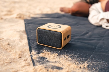 Logotrade business gift image of: RCS Rplastic 3W speaker with bamboo 5W wireless