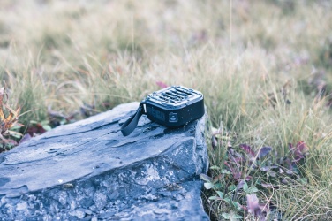Logotrade promotional merchandise picture of: 3W RCS recycled plastic wireless sunwave solar speaker