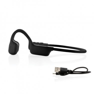 Logo trade promotional merchandise image of: Urban Vitamin Glendale RCS rplastic air conductive headphone