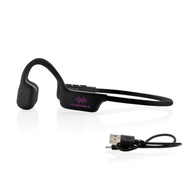 Logo trade promotional giveaways picture of: Urban Vitamin Glendale RCS rplastic air conductive headphone