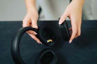 Logotrade business gift image of: Irvine RCS recycled and repairable ANC wireless headphone