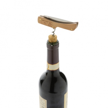 Logo trade promotional gifts image of: Wooden knife with bottle opener