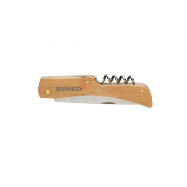 Logotrade promotional item image of: Wooden knife with bottle opener