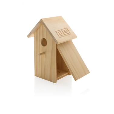 Logo trade corporate gifts image of: Wooden birdhouse