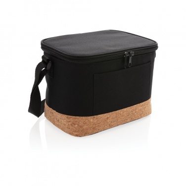 Logo trade corporate gifts image of: Two tone cooler bag with cork detail