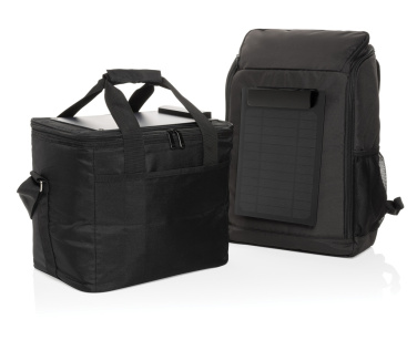 Logotrade promotional merchandise photo of: Pedro AWARE™ RPET deluxe cooler bag with 5W solar panel