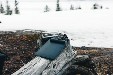 Logo trade promotional giveaway photo of: Pedro AWARE™ RPET deluxe cooler bag with 5W solar panel