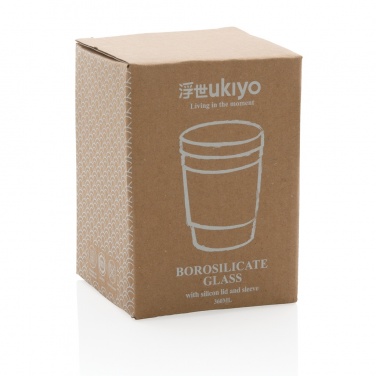 Logotrade promotional merchandise image of: Ukiyo borosilicate glass with silicone lid and sleeve