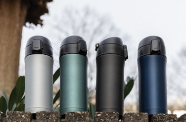 Logo trade promotional items image of: Metallic easy lock vacuum mug