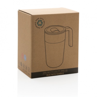 Logotrade promotional products photo of: GRS Recycled PP and SS mug with handle