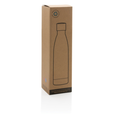 Logo trade promotional giveaways picture of: RCS Recycled stainless steel solid vacuum bottle