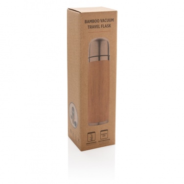 Logo trade promotional gift photo of: Bamboo vacuum travel flask