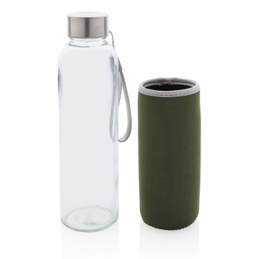Logo trade promotional merchandise image of: Glass bottle with neoprene sleeve