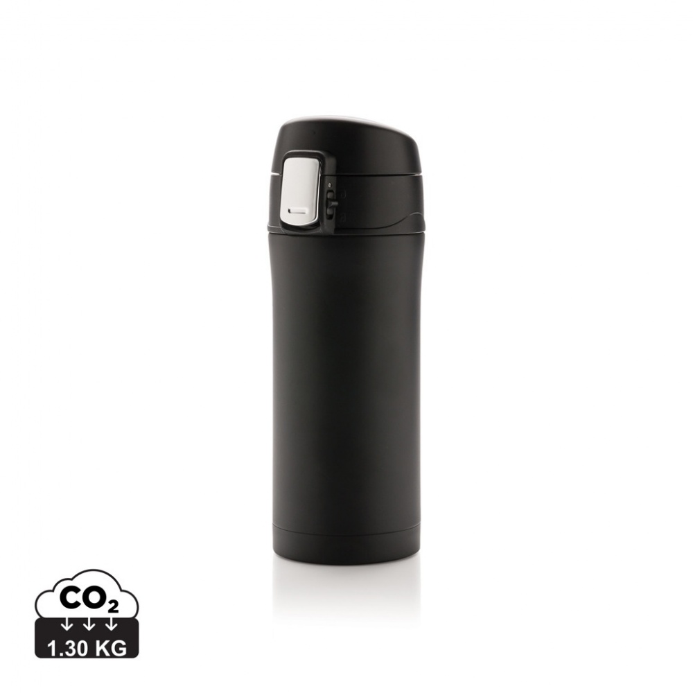 Logotrade promotional item picture of: RCS Recycled stainless steel easy lock vacuum mug