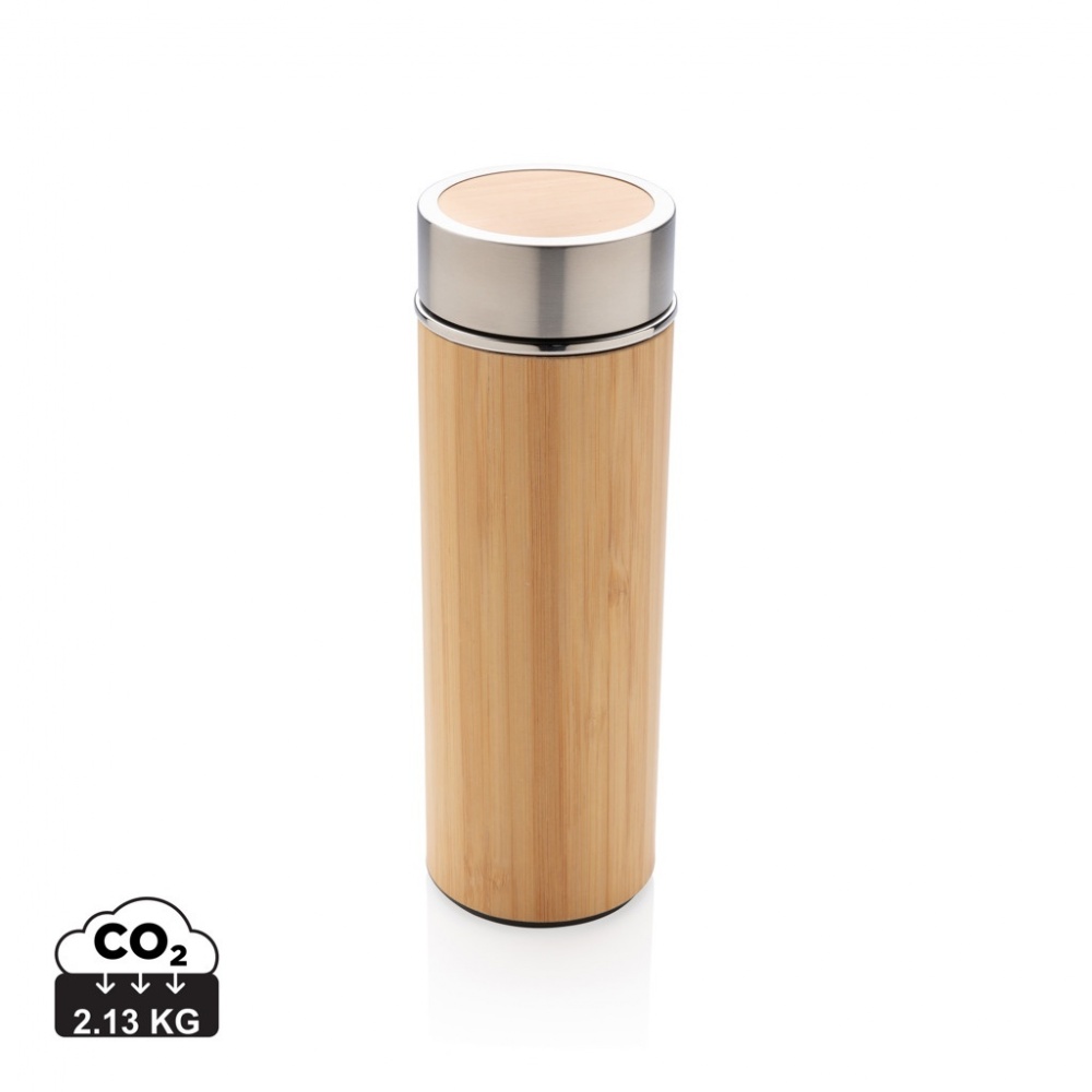 Logotrade corporate gift image of: Leak proof bamboo vacuum bottle